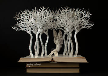 A Fallen Angel - Book Sculpture