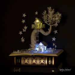Magic Forest Book Sculpture