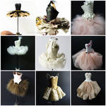 Miniature Paper Dresses by MalenaValcarcel