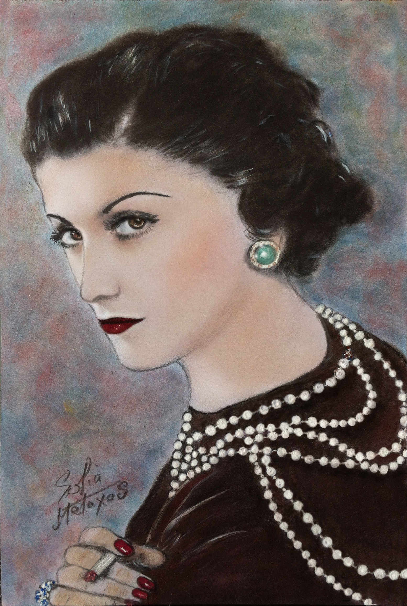 Coco Chanel makeup drawing by SofiaMetaxas on DeviantArt
