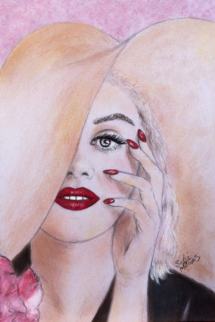 Marilyn Monroe makeup drawing