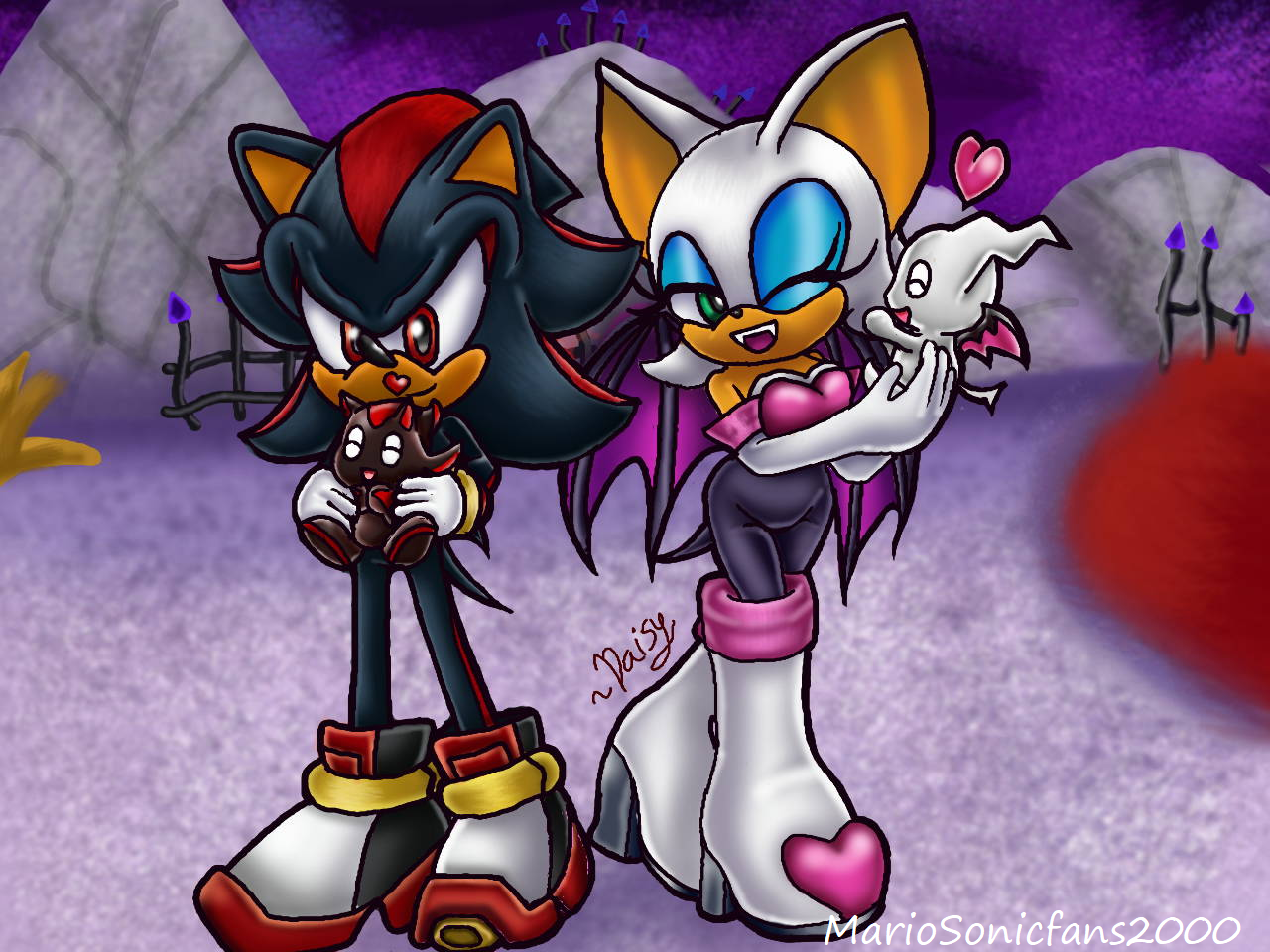 Shadow Love Rouge Shadow and Rouge 20th Anniversary by MarioSonicfans2000 on DeviantArt
