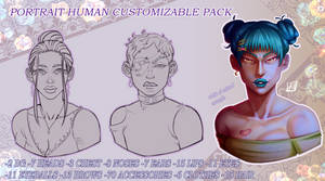 Portrait human customizable pack (100+ details)15$ by Makariel