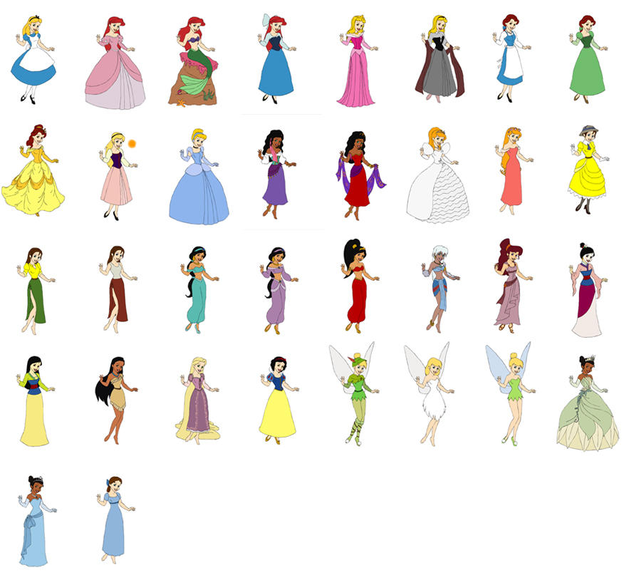 Disney girls from dress up game by evilfuzzle2 on DeviantArt Disney girls from dress up game by evilfuzzle2 on DeviantArt