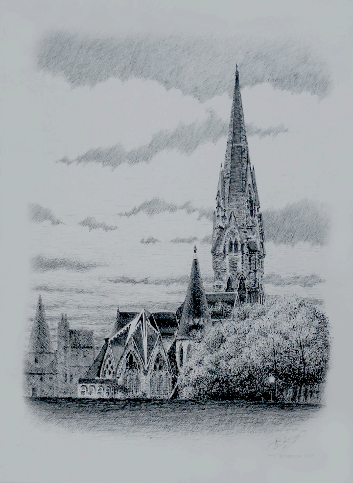 Barclay Church from The Meadows, Edinburgh