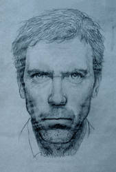 Hugh Laurie pencil sketch by raskayu77