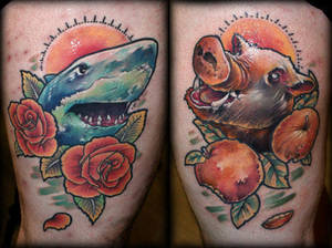 Shark and Boar by Tibor Galiger @ Dublin Ink