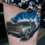 DeLorean Back to the Future Tattoo