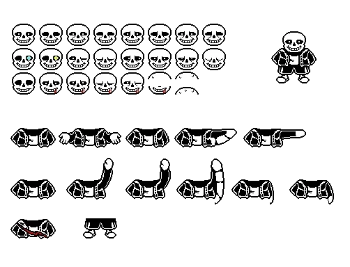 Sans SPRITESHEET By SKG1 (5?) by sansthespritecollecr on DeviantArt
