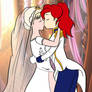 Elsa x Ariel wedding drawing 3