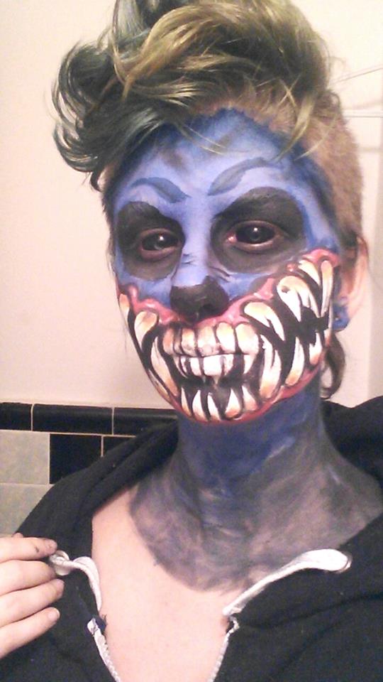 Blue Monster Makeup Test