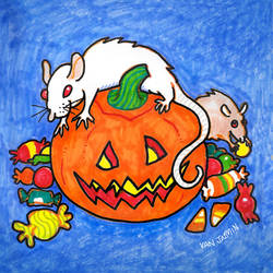 Ratty Halloween Card