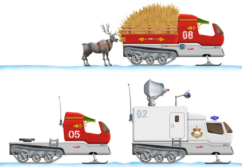 North-Pole-ground-service-vehicles-by-DomGraphCom by Dom-Graphcom
