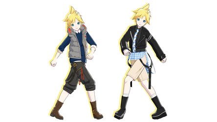 MMD PS - Progress Leather and Street Urchin Len DL