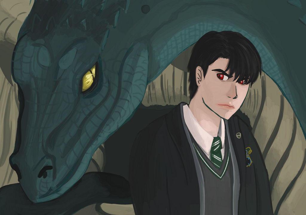 Tom Riddle and the Basilisk by Taeskani on DeviantArt