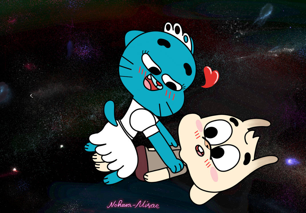 Gumball Watterson in his moms wedding dress.. by Nohara-Misae on DeviantArt