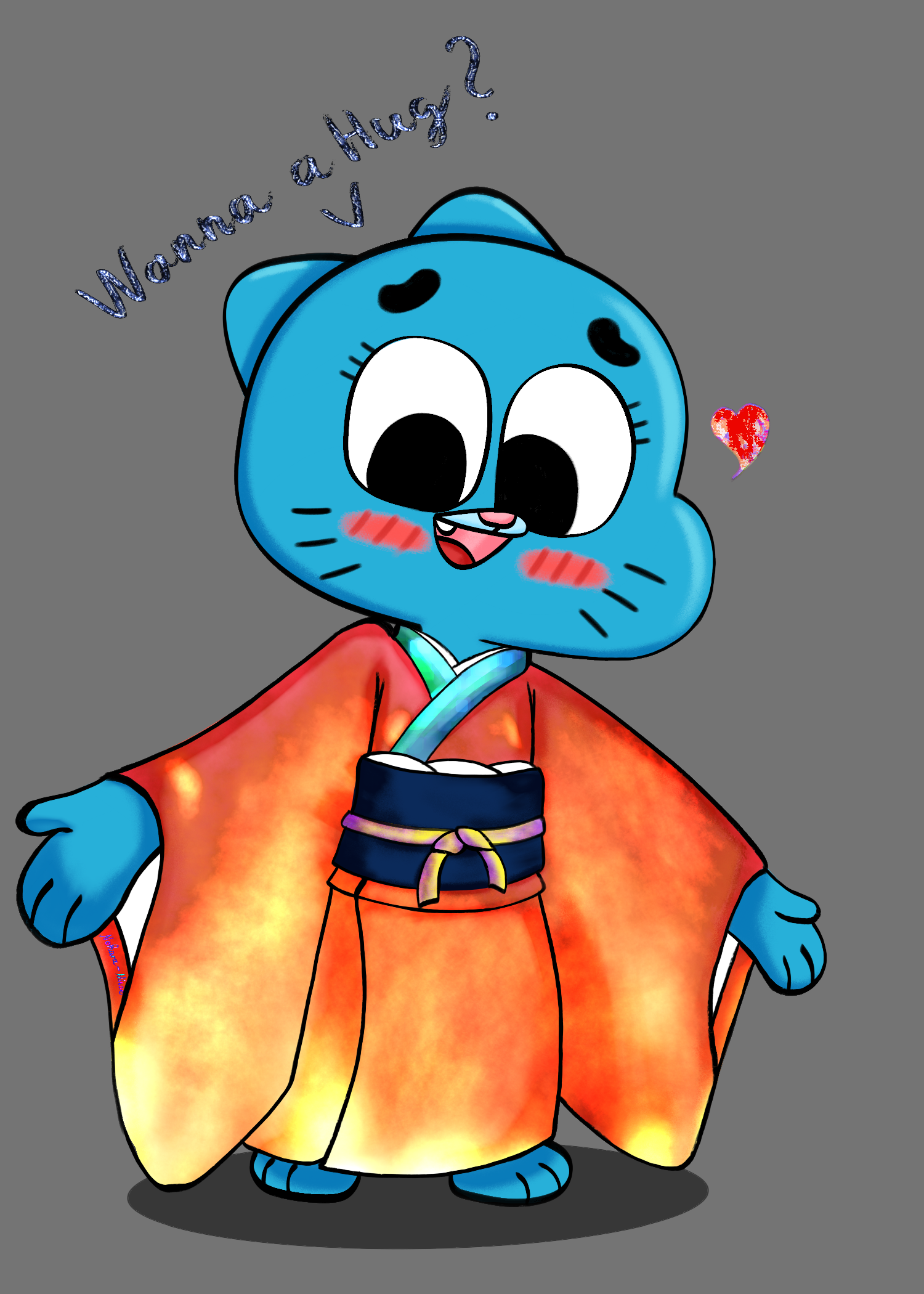 Firewarm Nicole Watterson in a firewarm Kimono by Nohara-Misae on DeviantArt