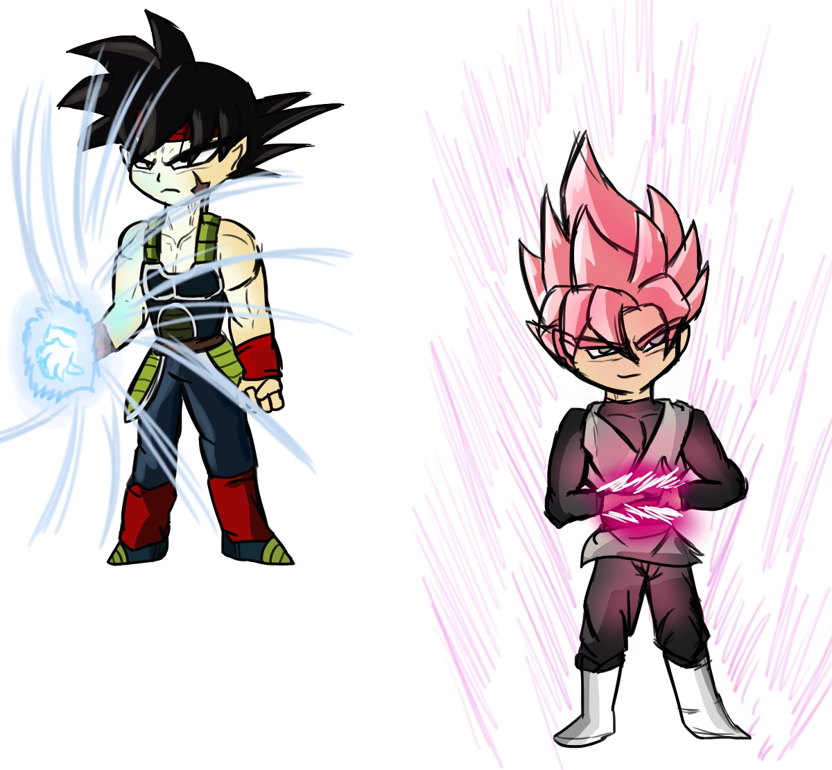 Goku-Bardock,Goku Black-Turles - By MrChoriCheese by MrChoriCheese on  DeviantArt