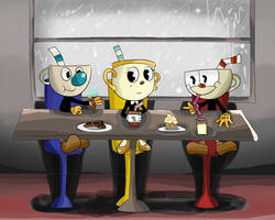 cuphead and cafe