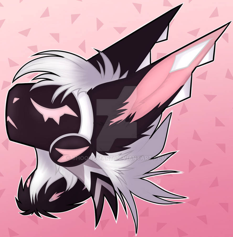 Pink Protogen Headshot (Trade) by ShoooomArt on DeviantArt