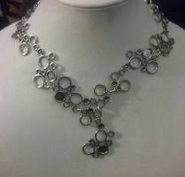 Funky Silver Bubble Handmade Necklace