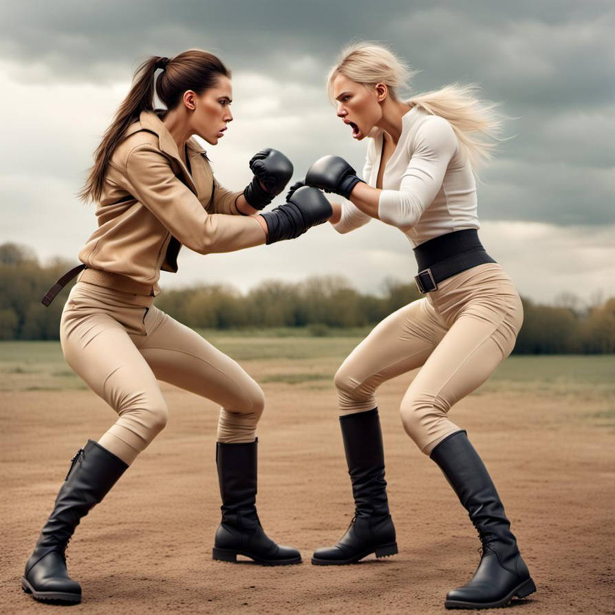 Riding women fighting by Tom61Tom on DeviantArt