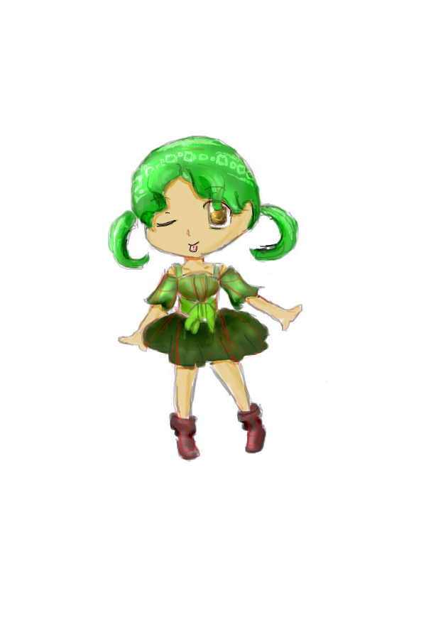 Green Color Chibi Green Chibi by snownina on DeviantArt