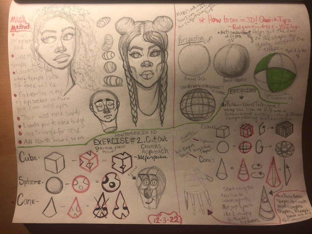 3D Exercises 12/3/22 by EmeraldStonie on DeviantArt