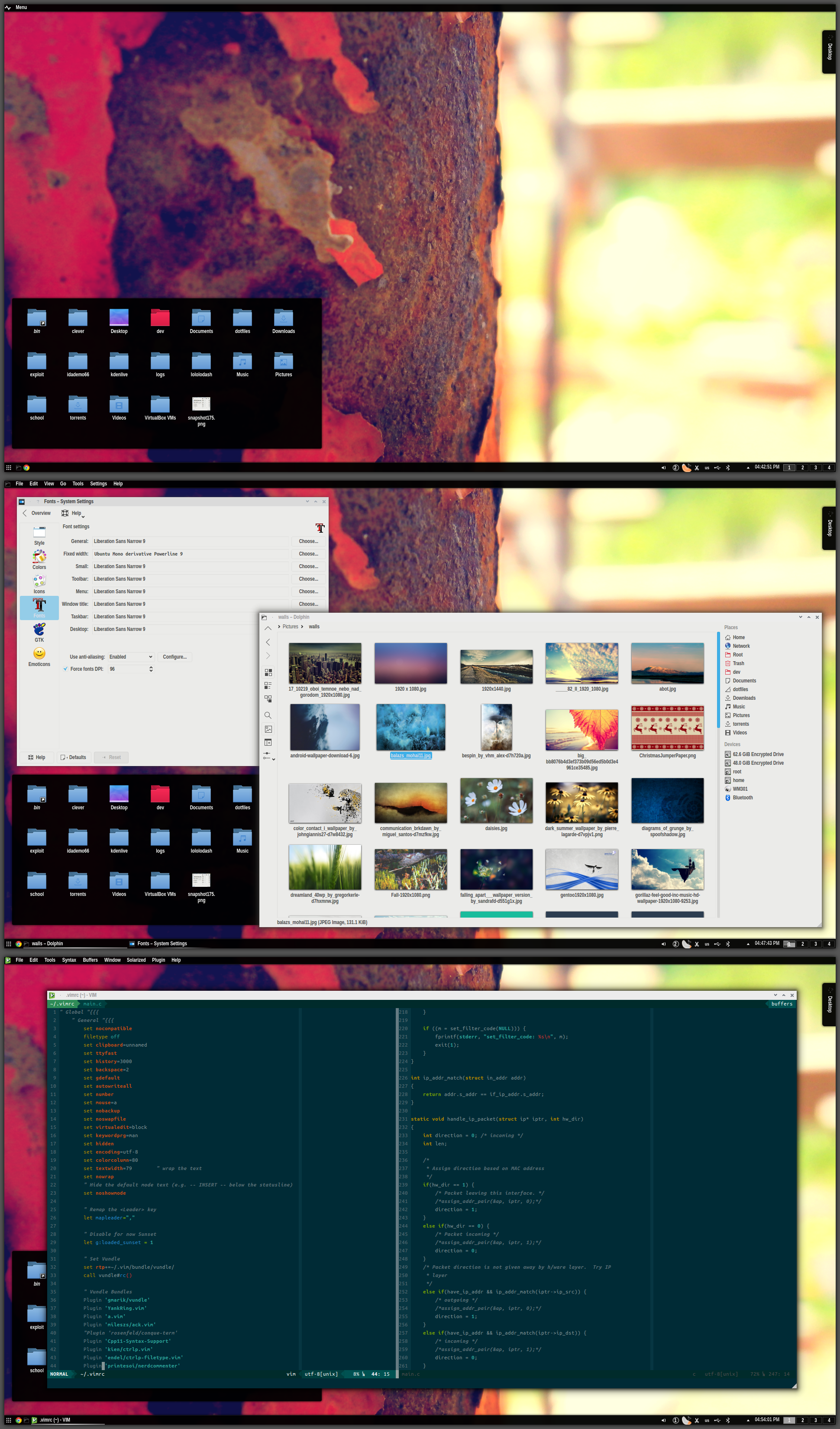 Rusty Archlinux with KDE 4 by printesoi
