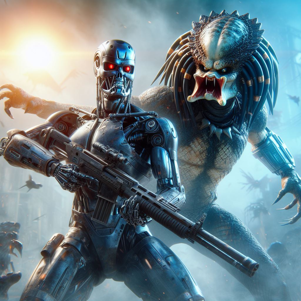 Preditor Aliens Predator vs terminator ai art by CrowMaverokAI on DeviantArt