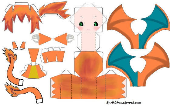 Dracaufeu papercraft