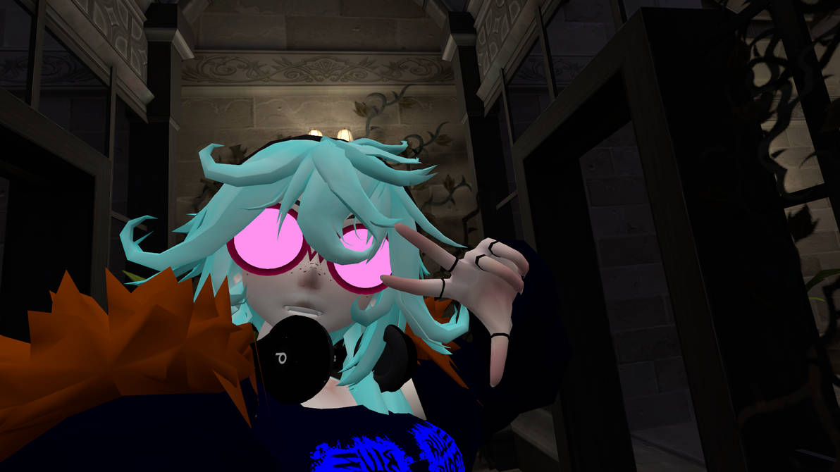 VRChat-Blue in Garden by Didun850 on DeviantArt