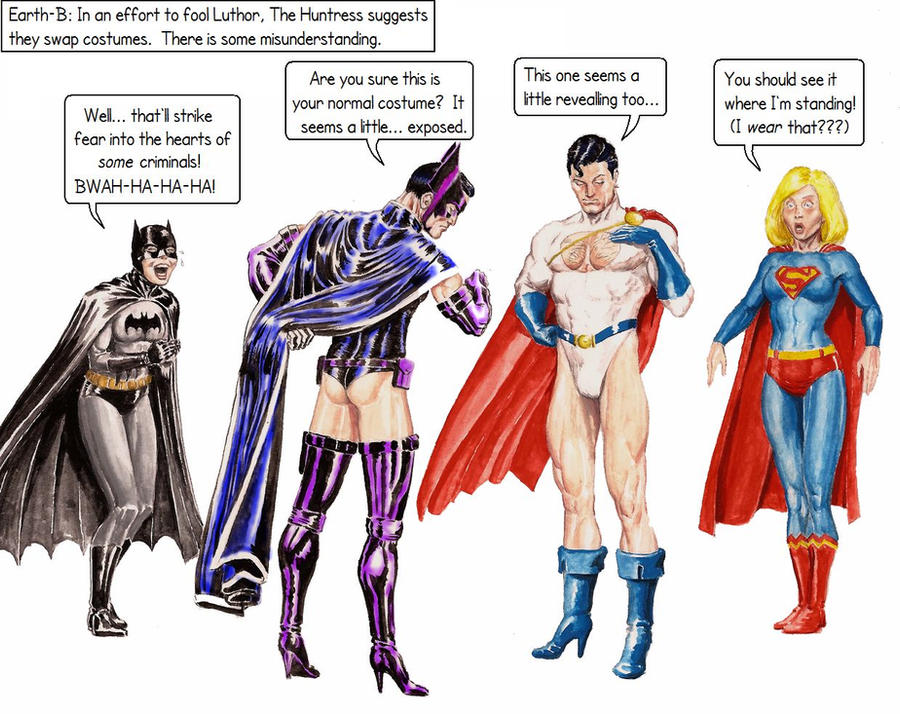 Superman/Power Girl, Batman/Batgirl switcheroo