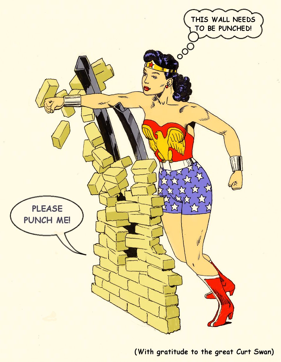 TLIID Wonder Woman for Amelia - Punching a wall