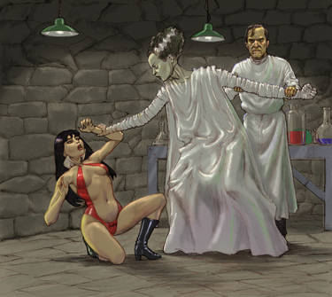 Vampirella meets The Bride of Frankenstein