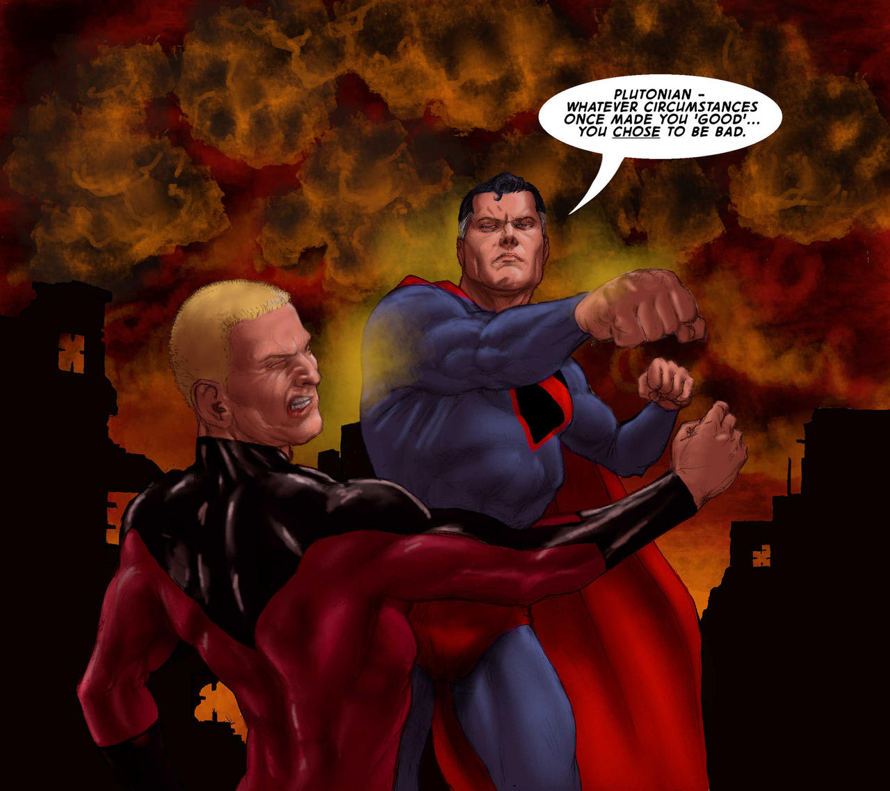 Superman Versus The Plutonian From Irredeemable By Nick Perks On Deviantart Superman Versus The Plutonian From Irredeemable By Nick Perks On Deviantart