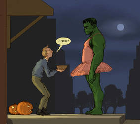 TLIID Hallowe'en week The Hulk as a ballerina