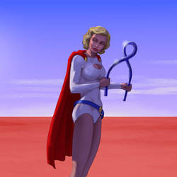 Power Girl bends steel!