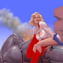 Power Girl after Marilyn Monroe