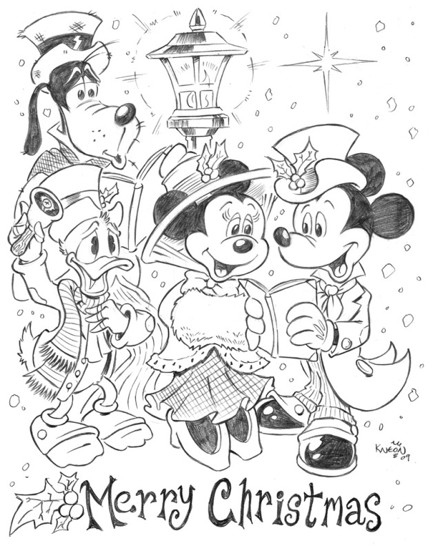 disney coloring pages mickey mouse christmas