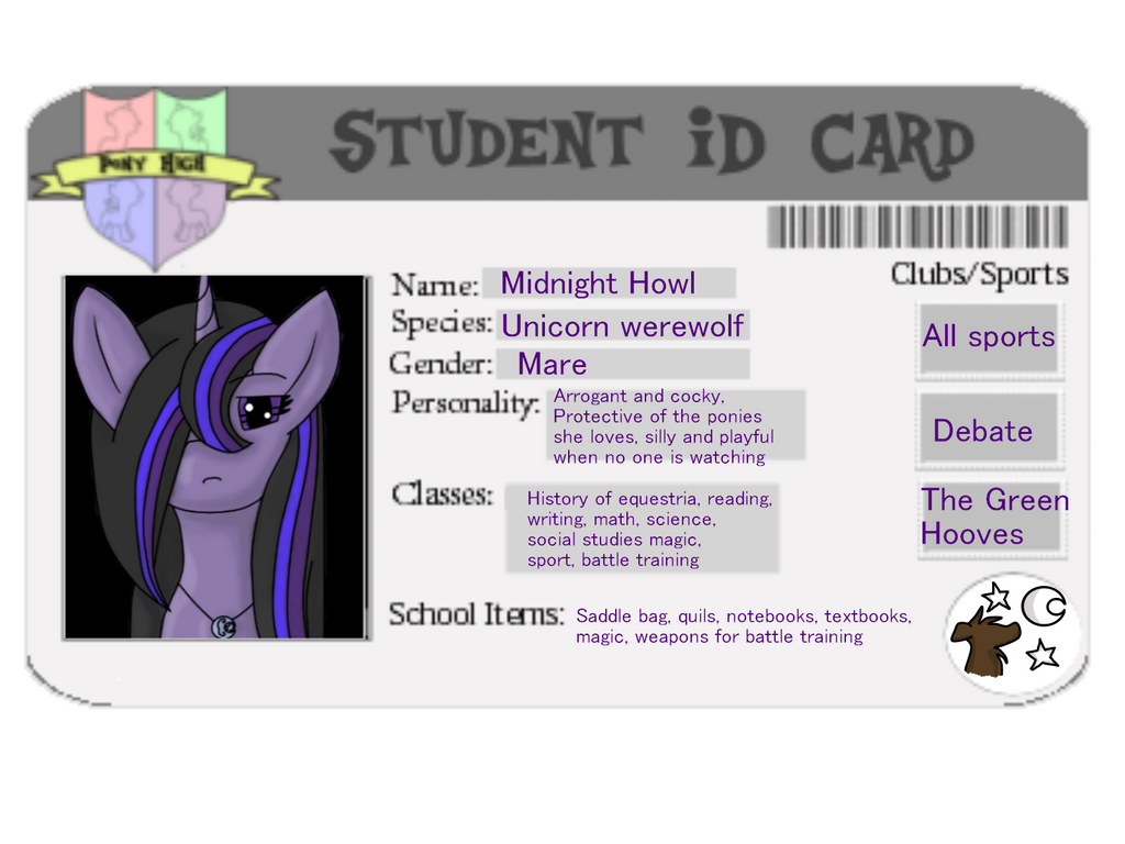 Midnight Howl iD card