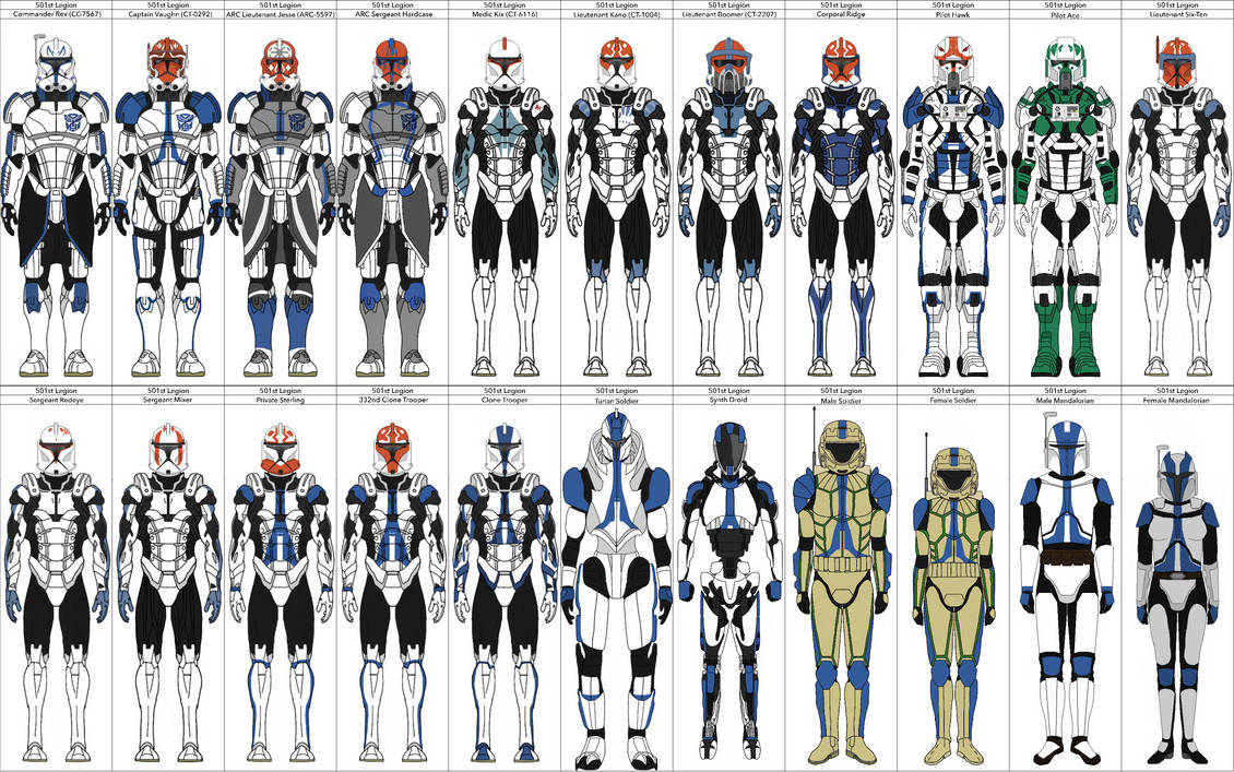 Members of the 501st Legion by Coolman992 on DeviantArt