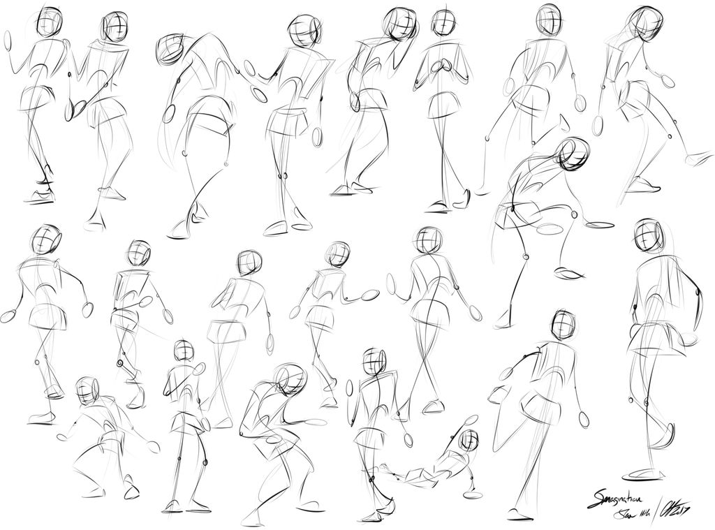 Loose Figure Armature Sketches by Daeshock on DeviantArt