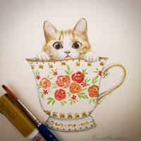 Tea Cat Cup