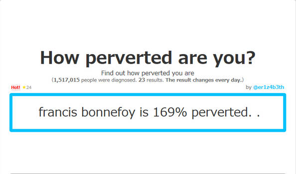 How perverted are you? Francis Bonnefoy