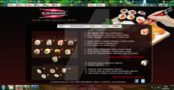 Web Sushimania Maki y Roll