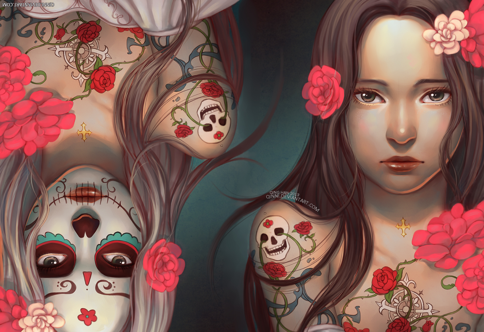 Dia de los Muertos: Day of the Dead Wallpaper by Qinni on DeviantArt