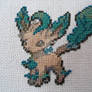 Leafeon Cross Stitch