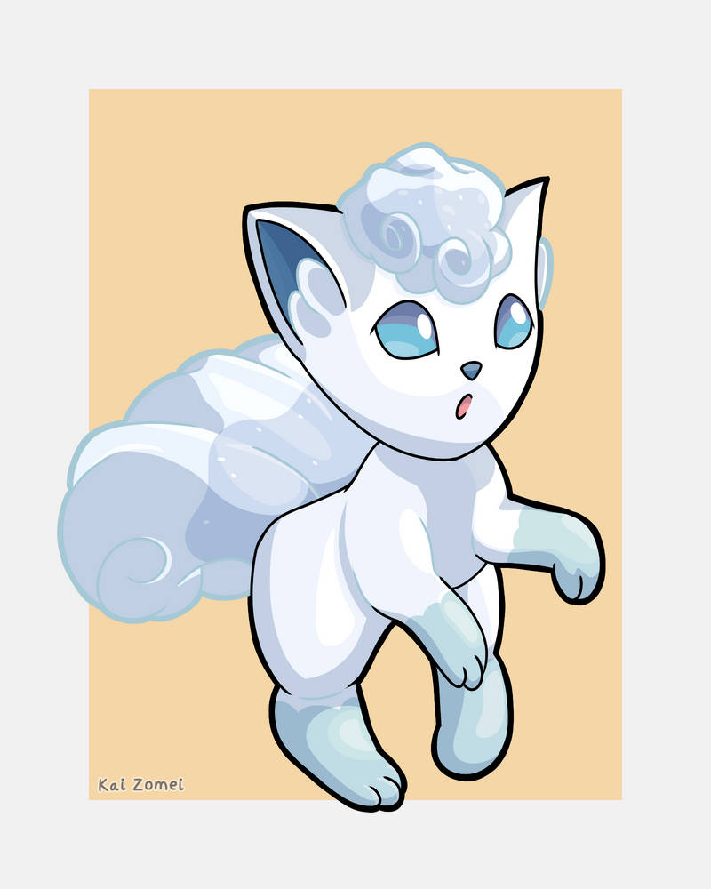 Alolan Vulpix #037 by Kai-Zomei on DeviantArt