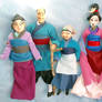 Fa Mulan Family 11inch Dolls